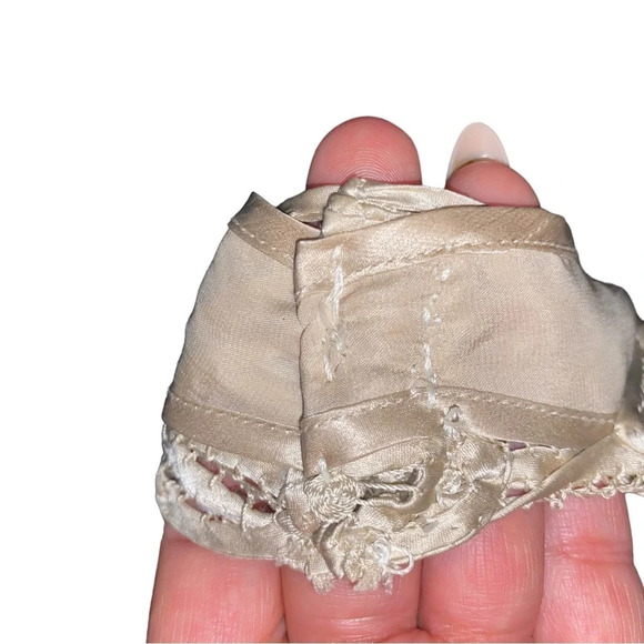 soulmates champagne Hand crafted silk ribbon beaded 3 Piece Evening Gown MOB MOG - Picture 16 of 16